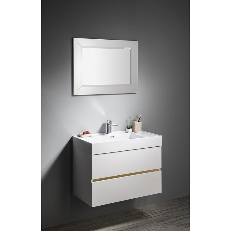 Salle de bain ODETTA 85, blanc/or mat Salle de bain ODETTA 85, blanc/or mat