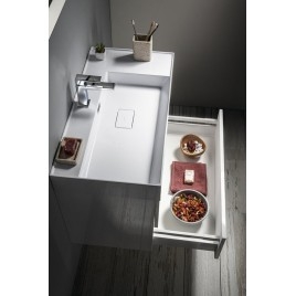 Salle de bain ODETTA 85, blanc/or mat