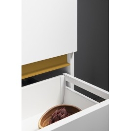 Salle de bain ODETTA 85, blanc/or mat