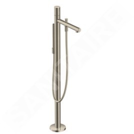 Axor Uno - Mitigeur de baignoire à monter au sol avec accessoires, nickel brossé 45416820
