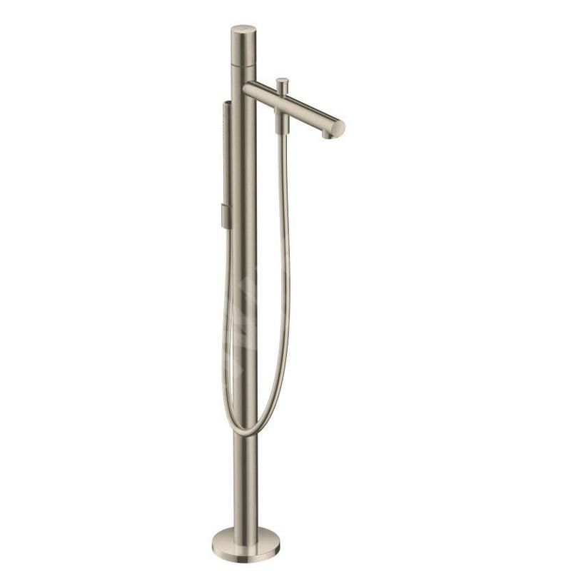 Axor Uno - Mitigeur de baignoire à monter au sol avec accessoires, nickel brossé 45416820