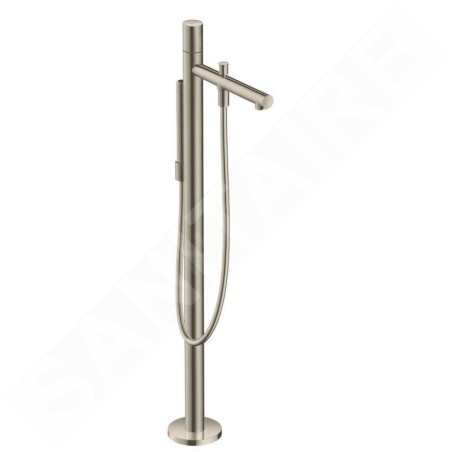 Axor Uno - Mitigeur de baignoire à monter au sol avec accessoires, nickel brossé 45416820
