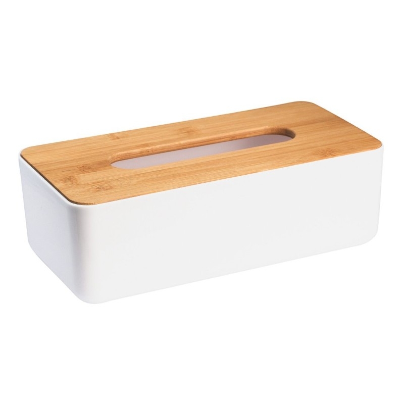 SNOW Boîte de serviette en papier 262x90x132mm, blanc/bambou