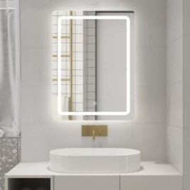 SALICA LED-Mirror 60x80cm, Touch Sensor, dimmable
