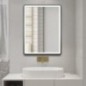 SWIDA LED-Mirror 60x80cm, Touch Sensor, dimmable, noir mat