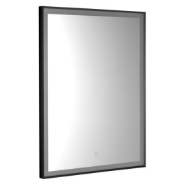 CORNA LED-Mirror 60x80cm, Touch Sensor, dimmable, noir mat