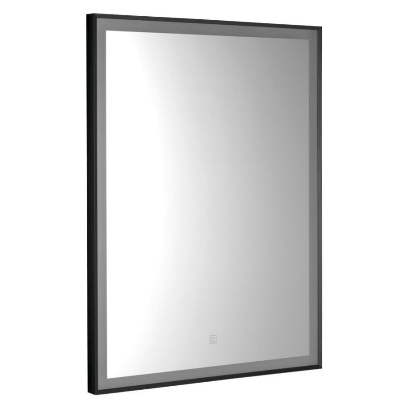 CORNA LED-Mirror 60x80cm, Touch Sensor, dimmable, noir mat
