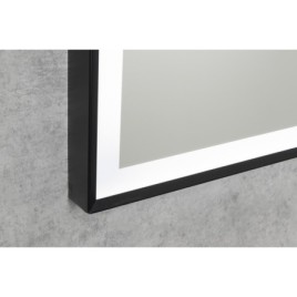 CORNA LED-Mirror 60x80cm, Touch Sensor, dimmable, noir mat