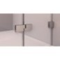 FORTIS EDGE Porte de douche d'Alcove 900mm, verre clair/gauche