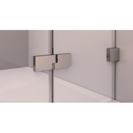 FORTIS EDGE Porte de douche d'Alcove 900mm, verre clair/gauche