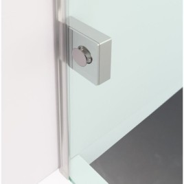 FORTIS EDGE Porte de douche d'Alcove 900mm, verre clair/gauche