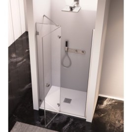 FORTIS EDGE Porte de douche d'Alcove 900mm, verre clair/gauche