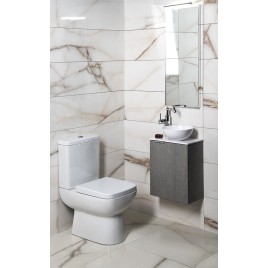 Salle de bain LATUS X 40, chêne argenté/blanc
