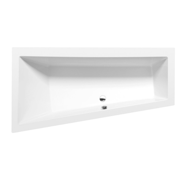 ANDRA L Asymmetric Bath 170x90x45cm, White Matt ANDRA L Asymmetric Bath 170x90x45cm, White Matt
