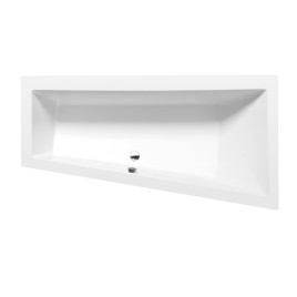 ANDRA R Asymmetric Bath 180x90x45cm, White Matt