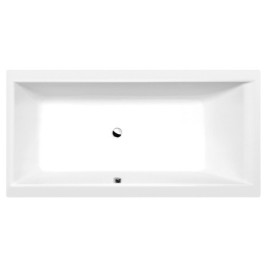 CLEO Bain rectangulaire 180x90x48cm, Matelas blanc