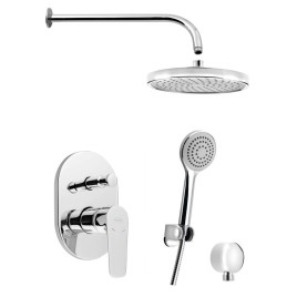 LOTTA Douche en béton Set avec un seul levier Mixer Tap, 2 Outlets, Chrome