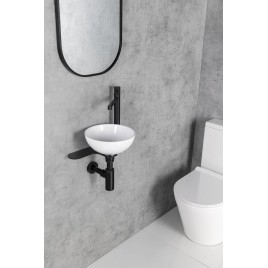 TETRIS Cloakroom Basin Holder, for Deck-Mounted Tap, black mat