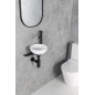 TETRIS Cloakroom Basin Holder, for Deck-Mounted Tap, black mat