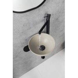 TETRIS Cloakroom Basin Holder, for Deck-Mounted Tap, black mat
