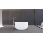 ESTATIS Cast Marble Freestanding Bath ø110x51cm, Blanc mat