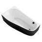 PROJEKTA L MONOLITH Corner Bath 156x77x60cm, blanc/noir PROJEKTA L MONOLITH Corner Bath 156x77x60cm, blanc/noir