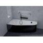 PROJEKTA L MONOLITH Corner Bath 156x77x60cm, blanc/noir PROJEKTA L MONOLITH Corner Bath 156x77x60cm, blanc/noir