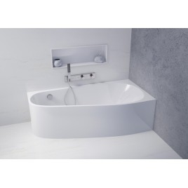 PROJEKTA R MONOLITH Corner Bath 156x77x60cm, blanc