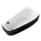 PROJEKTA R MONOLITH Corner Bath 156x77x60cm, blanc/noir PROJEKTA R MONOLITH Corner Bath 156x77x60cm, blanc/noir