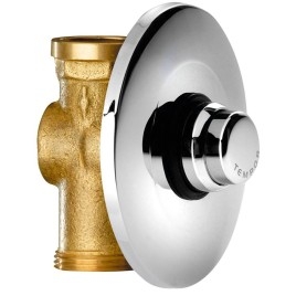 SDB Bouton de Poussée en béton, chrome