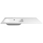 ARECA Cultured Marble Washbasin 110x50cm, gauche, blanc