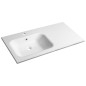 ARECA Cultured Marble Washbasin 110x50cm, gauche, blanc