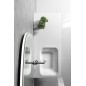 ARECA Cultured Marble Washbasin 110x50cm, gauche, blanc