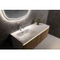 ARECA Cultured Marble Washbasin 110x50cm, gauche, blanc