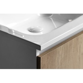 ARECA Cultured Marble Washbasin 110x50cm, gauche, blanc