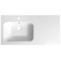 ARECA Cultured Marble Washbasin 110x50cm, gauche, blanc