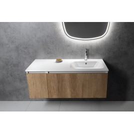 ARECA Cultured Marble Washbasin 110x50cm, droit, blanc