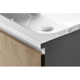 ARECA Cultured Marble Washbasin 110x50cm, droit, blanc