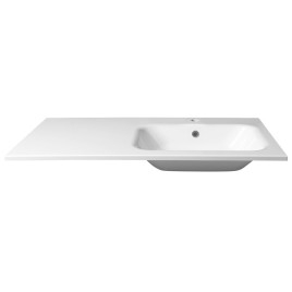 ARECA Cultured Marble Washbasin 110x50cm, droit, blanc