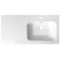 ARECA Cultured Marble Washbasin 110x50cm, droit, blanc