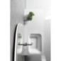 ARECA Cultured Marble Washbasin 121x51,5cm, gauche, blanc