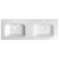 ARECA Cultured Marble Double lavabo 141x51,5cm, blanc