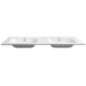 ARECA Cultured Marble Double lavabo 141x51,5cm, blanc