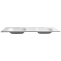 ARECA Cultured Marble Double Washbasin 161x51,5cm, blanc