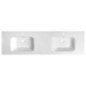 ARECA Cultured Marble Double Washbasin 181x51,5cm, blanc