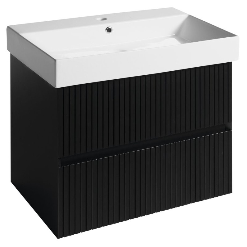 FILENA Vanity Unit 67x51,5x43cm, bande mate noire FILENA Vanity Unit 67x51,5x43cm, bande mate noire