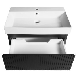 FILENA Vanity Unit 67x51,5x43cm, bande mate noire