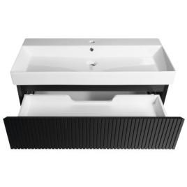 FILENA Vanity Unit 95x51,5x43cm, bande mate noire
