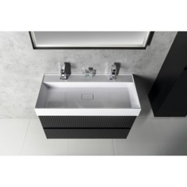 FILENA Vanity Unit 95x51,5x43cm, bande mate noire