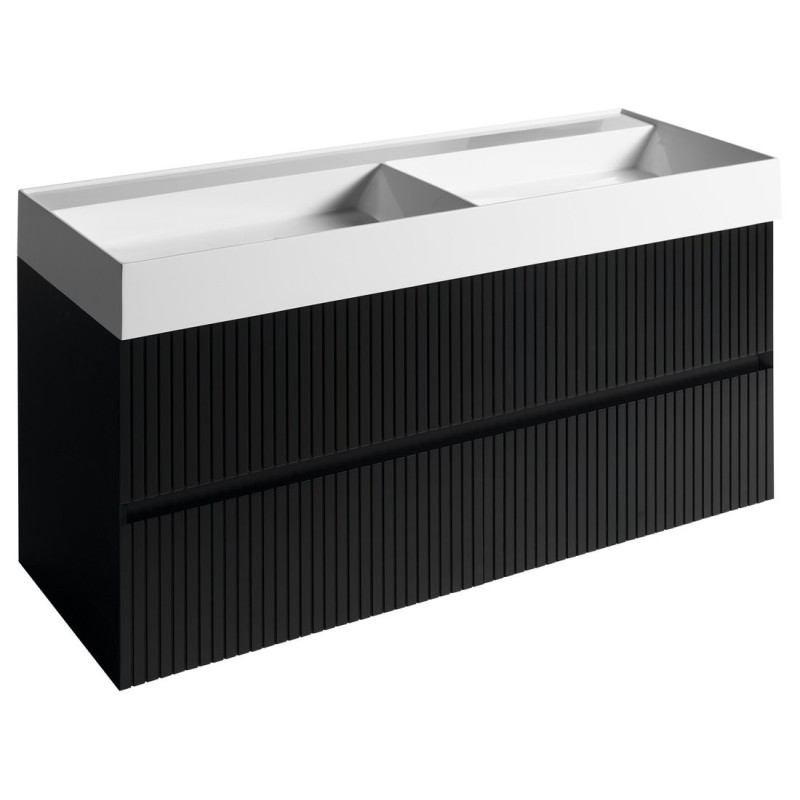 FILENA Vanity Unit 118x51,5x43cm, bande mate noire FILENA Vanity Unit 118x51,5x43cm, bande mate noire